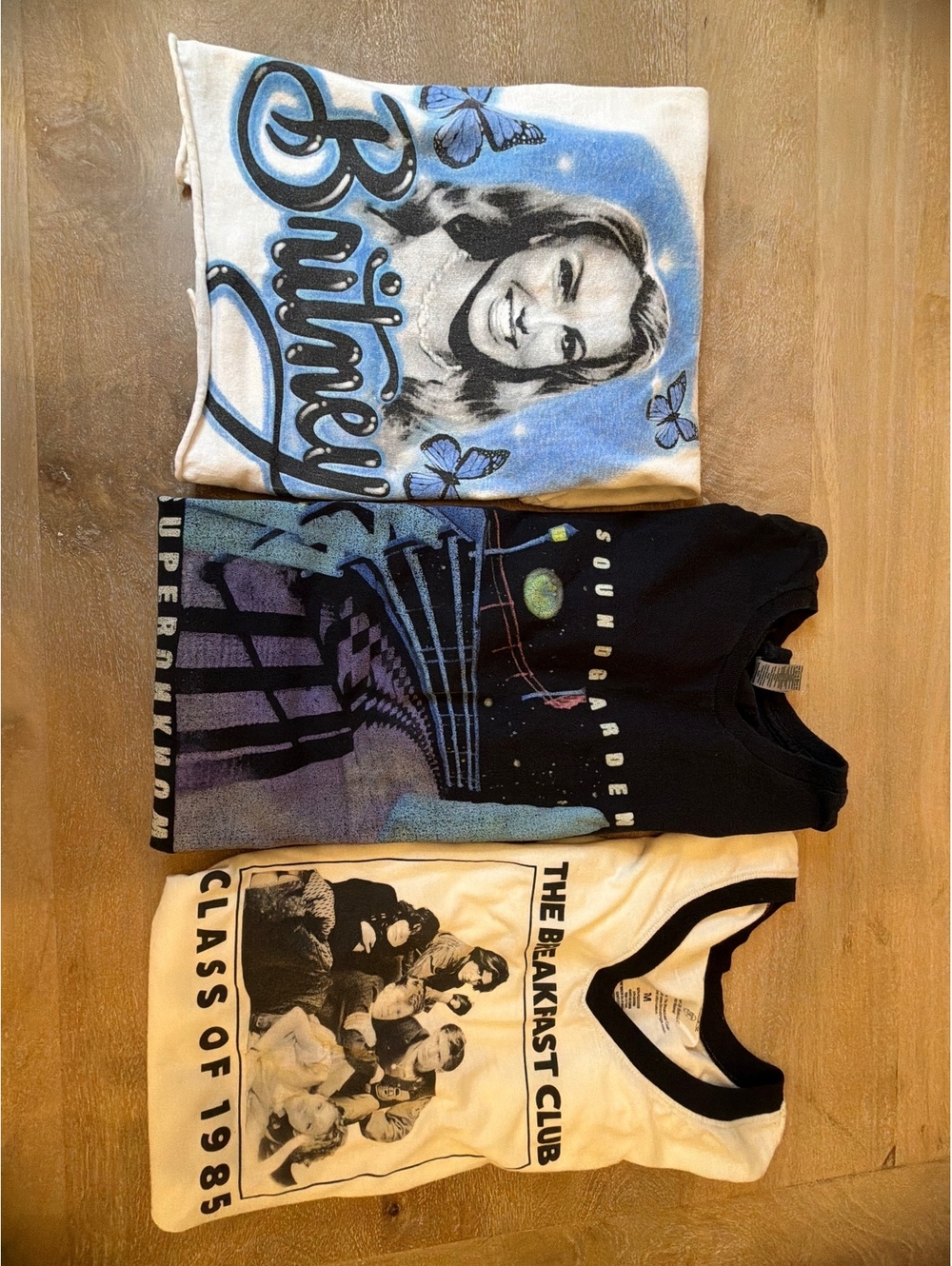 Y2K Pop Culture Graphic Tee Bundle Size Medium 3pc Britney Breakfast Club